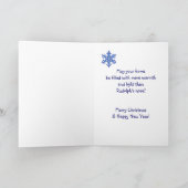 Het Rendier van de Humor van de neus, de Feestdagen Kaart (Binnen)