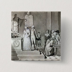 Het Republikeinse huwelijk Vierkante Button 5,1 Cm