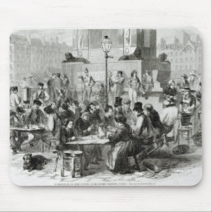 Het restaurant van natte voeten muismat