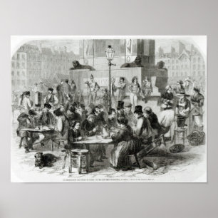 Het restaurant van natte voeten poster