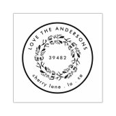 Het retouradres van uw familienaam 	rubberstempel (Afrduk)