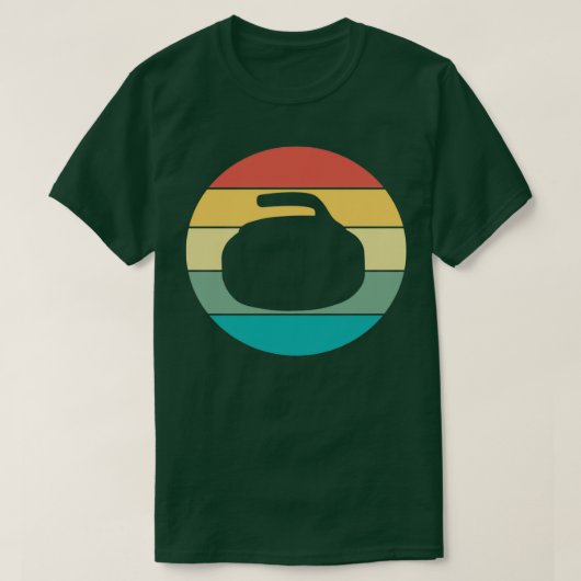 Het  Retroontwerp van de Kromme Curler Desi T-shirt (Design voorkant)