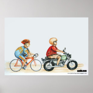 het rijden op het velodrome poster