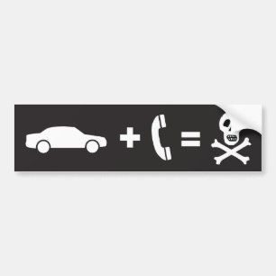Het rijden terwijl op een Telefoon van de Cel het Bumpersticker