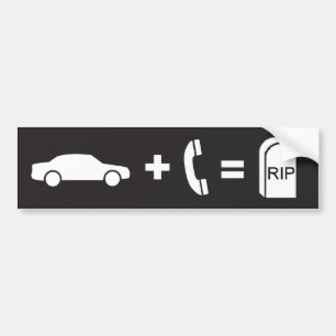 Het rijden terwijl op een Telefoon van de Cel het Bumpersticker