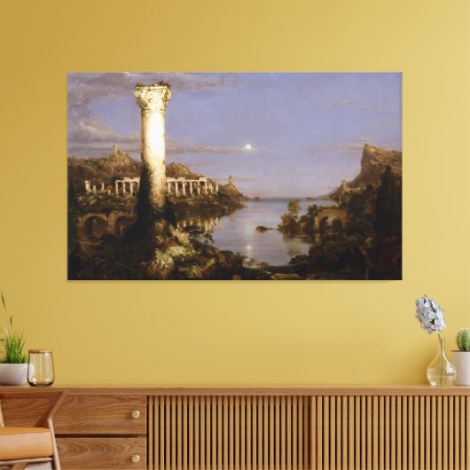 Het Rijk: Vernietiging door Thomas Cole Canvas Afdruk (Insitu (Woonkamer))