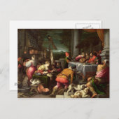 Het rijke Man en Lazarus, 1590-95 Briefkaart (Voorkant / Achterkant)