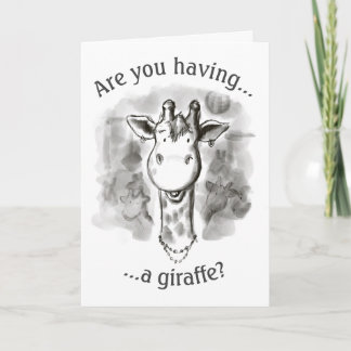 Het Rijmen van het cockney de Grappige Giraffe van Bedankkaart