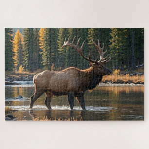 Het rivier doorwaden legpuzzel