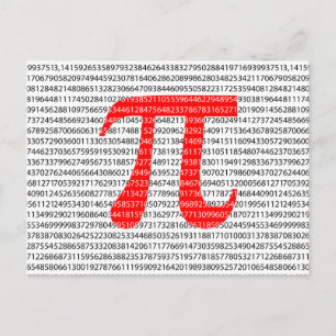 Het rode Aantal pi is een wiskundig constant symbo Briefkaart