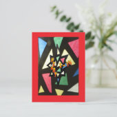 Het Rode Briefkaart van de Ster van Kerstmis van (Staand voorkant)