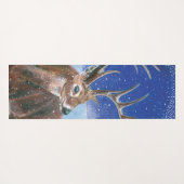 Het rode Deer Cervus elaphus en het winterlandscha Yogamat (Achterkant (horizontaal))