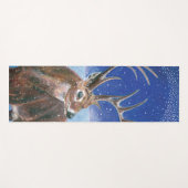 Het rode Deer Cervus elaphus en het winterlandscha Yogamat (Voorkant (horizontaal))