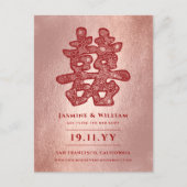 Het rode Dubbele Gematigd sparen het Briefkaart va (Voorkant)