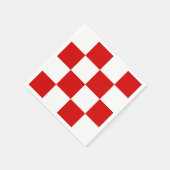 Het rode en Witte Patroon van de Controleur Servetten (Hoek)