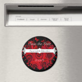 Het Rode en Zwarte Hart van het Roos sparen de Mag Magneet (Insitu (Vaatwasser))