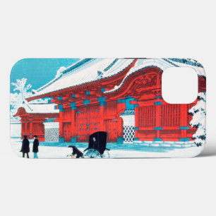 Het Rode Gate van Hongo in Sneeuw door Hiroaki Tak iPhone 13 Hoesje