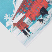 Het Rode Gate van Hongo in Sneeuw door Hiroaki Tak Tissuepapier (Detail)