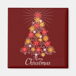 Het rode & Gouden Vierkant van de Kerstboom van de Magneet