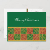 Het rode Green Fleur DE Lis Tile Briefkaart van de (Voorkant / Achterkant)