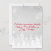 het rode kerstscript drie foto ' s collage notitiekaartje (Achterkant)