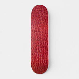 Het rode krokodilleleer van Faux Skateboard