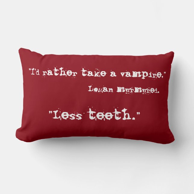 Het Rode Lumbale Kussen van Preying op tijd (Voorkant)