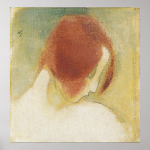 Het rode meisje, Helene Schjerfbeck Poster