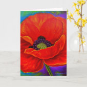 Het rode Multi Schilderen van de Bloem van de Kaart (Gele Bloem)