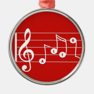 Het rode Muzikale Ornament van de Zanger van de