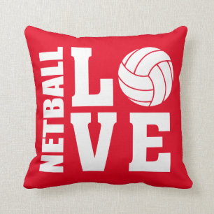 Het Rode Netball van de Liefde van het netball Kussen