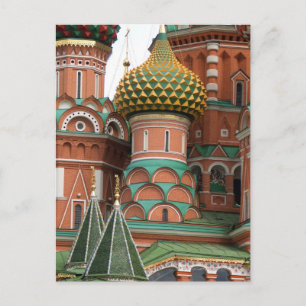 Het Rode Plein in Moskou, Rusland. Foto op een Briefkaart