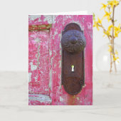 Het rode Sleutelgat van de Deur Kaart (Gele Bloem)