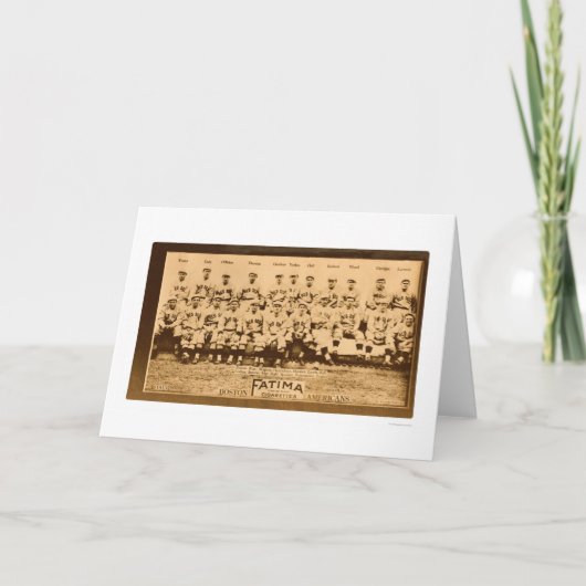 Het Rode Sox Honkbal van Boston 1913 Kaart (Voorkant)