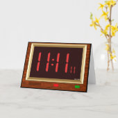 Het Rode) Wenskaart van het 11:11 van de Klok ( Kaart (Gele Bloem)