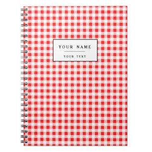 Het rode Witte Patroon van de Gingang Notitieboek