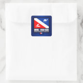 Het rode Zee duiken Vierkante Sticker (Tas)