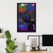 Het roepen op de maan poster (Thuiskantoor)