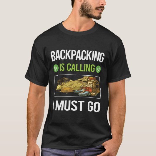 Het roept Backpacker Rugzak T-shirt (Voorkant)