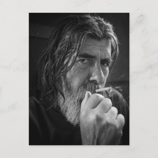 HET ROKENDE MAN BRIEFKAART (Voorkant)