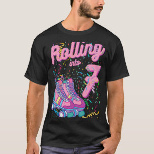 Het rollen in 7e Schaatsen van de Maandag Roller 7 T-shirt