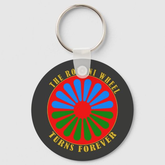 Het Romani wiel draait voor de Sleutelhanger (Voorkant)