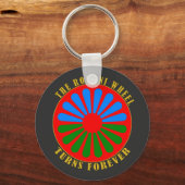 Het Romani wiel draait voor de Sleutelhanger (Voorkant)