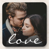 Het Romantische Aangepaste Manuscript van de Foto  Bier Onderzetter (Voorkant)