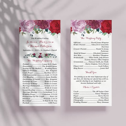 Het Romantische Collectie van het Floral Wedding Programma