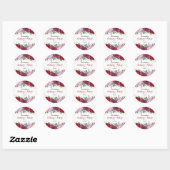 Het Romantische Collectie van het Floral Wedding Ronde Sticker (Vel)