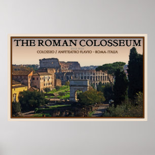 Het Romeinse Colosseum van het Forum Poster