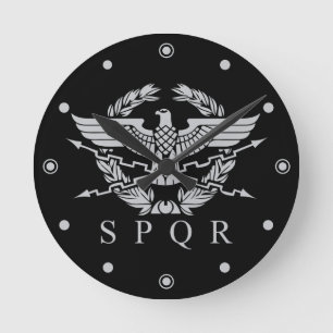 Het Romeinse Embleem van het Rijk - SPQR Ronde Klok