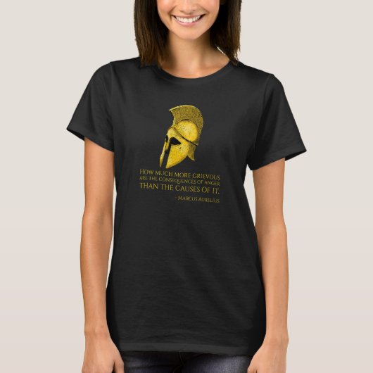 Het Romeinse stoïcisme Marcus Aurelius citaat P T-shirt (Voorkant)