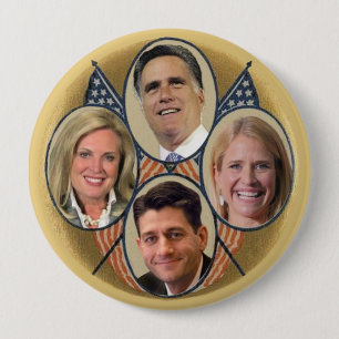 Het Romney Ryan Team Ronde Button 4,0 Cm
